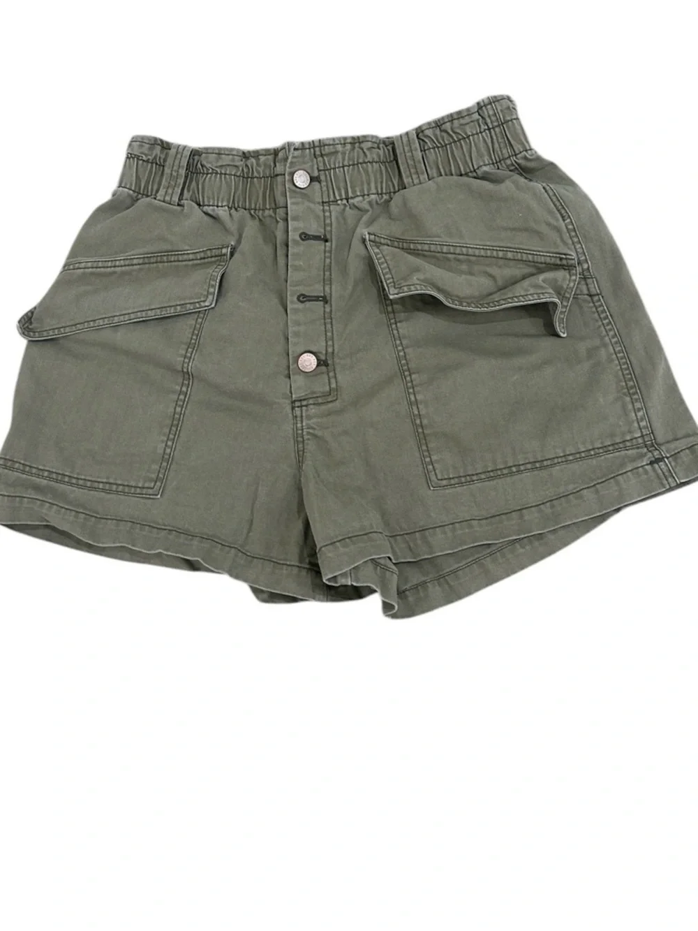 BDG urban outfitters Olive Green button fly High-Waist Cargo Shorts large